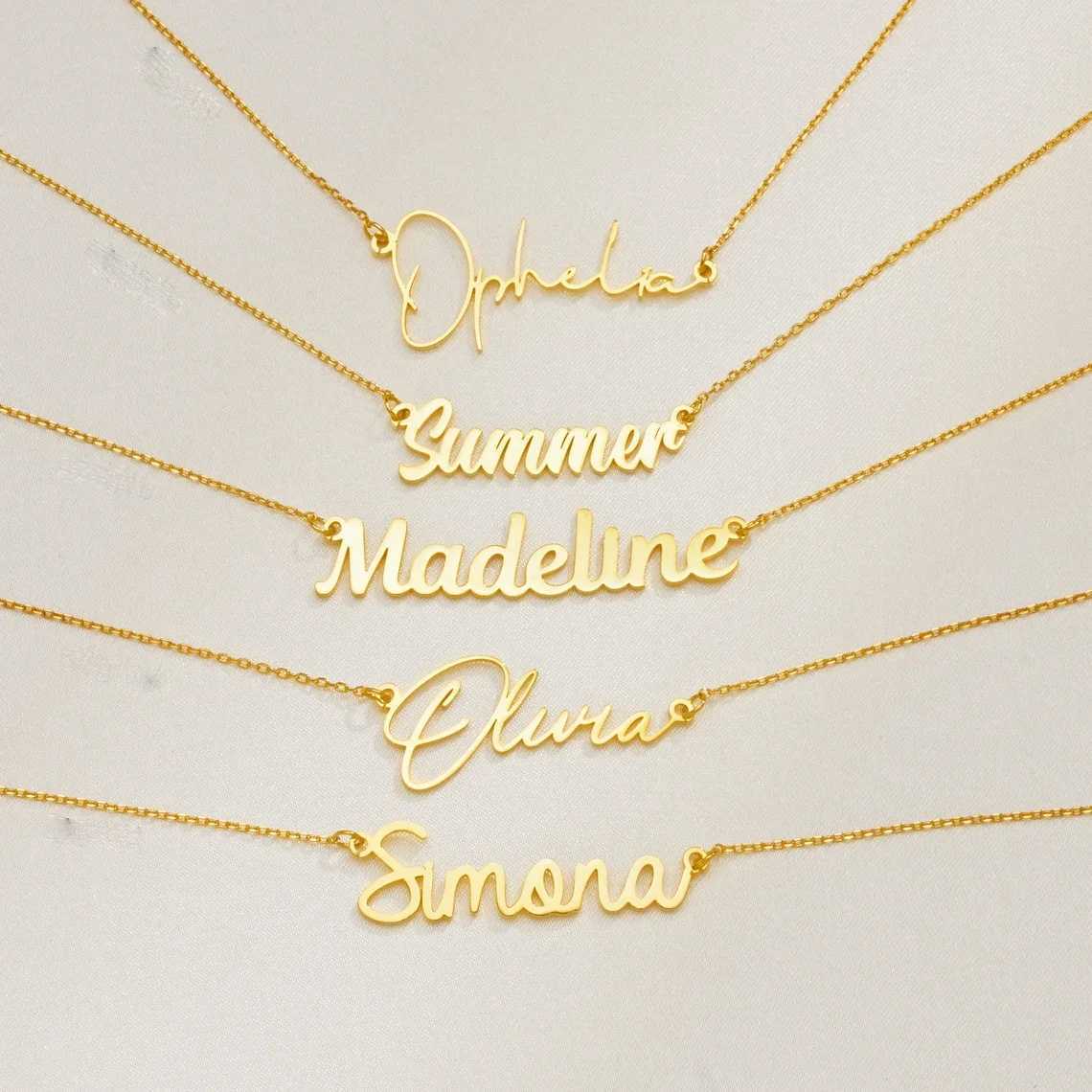 Chokers Aangepaste Dames Naam Ketting Gepersonaliseerde Brief Hanger Roestvrij Stalen Sieraden Heren Ketting Gepersonaliseerde ZhaduoL2404