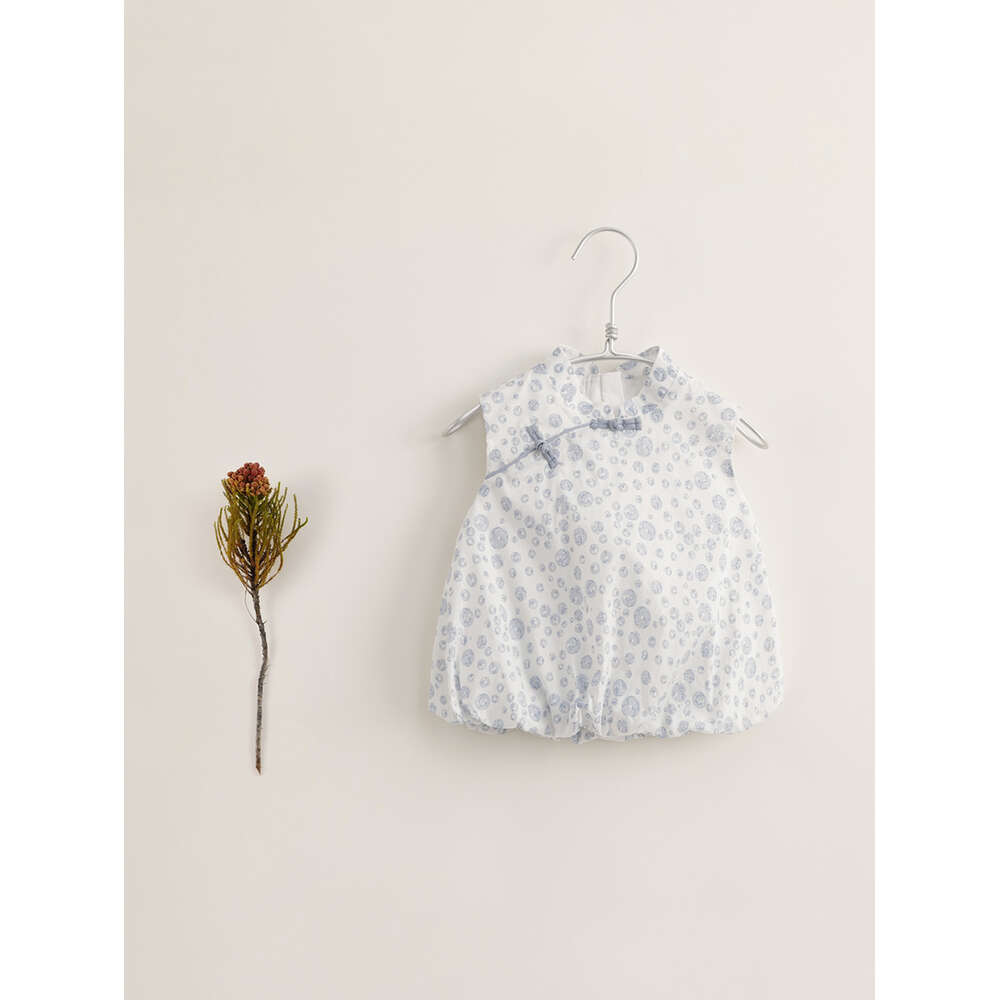 Marcjanie Girl's Elegant 、Cheongsam Shird Mesh Skirt Set、Polka Dotsプリントのノースリーブトップ、カジュアルな服装、夏の子供服