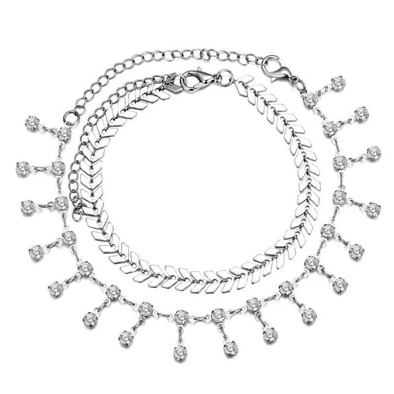 Fußkettchen Bohemia Star Ananas Fransen Halskette Damen Stein Zhuhai Muschel Knöchel Armband Bein Ozean Strand SchmuckL2403