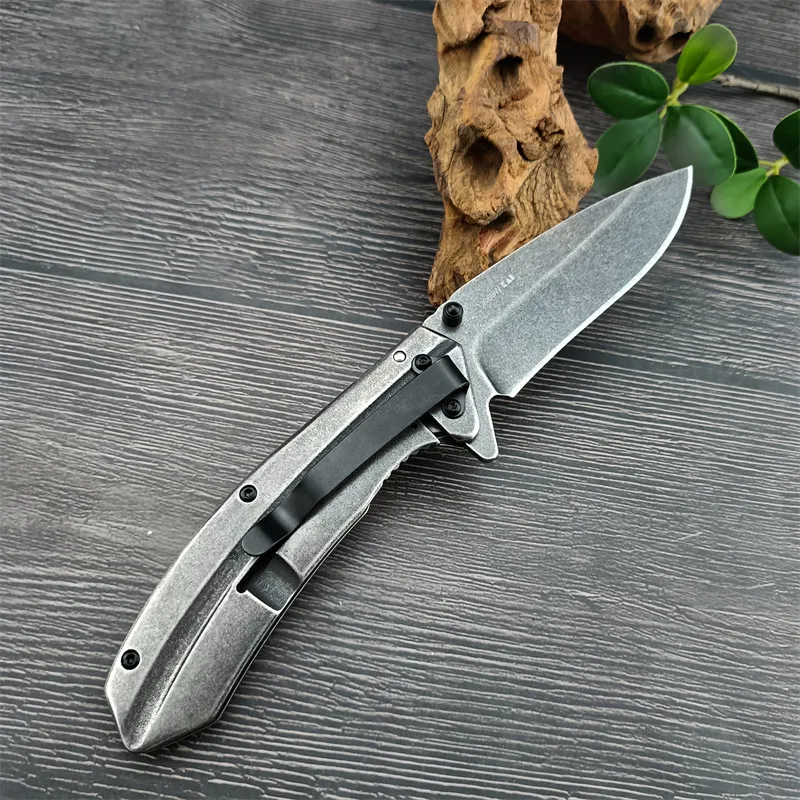 Hot Sale KS 1306BW Filter Stonewashed Flipper Folding Knife 420 steel Pocket Knives Outdoor Tactical Multitools Hunting Survival Camping Tool 9000 1660 3655 7550