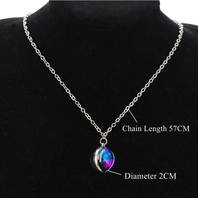 Pendant Necklaces Horsehead Nebula Necklace Galaxy Space Planet Jewelry Glass Ball Necklace Astronomy Gift 240401
