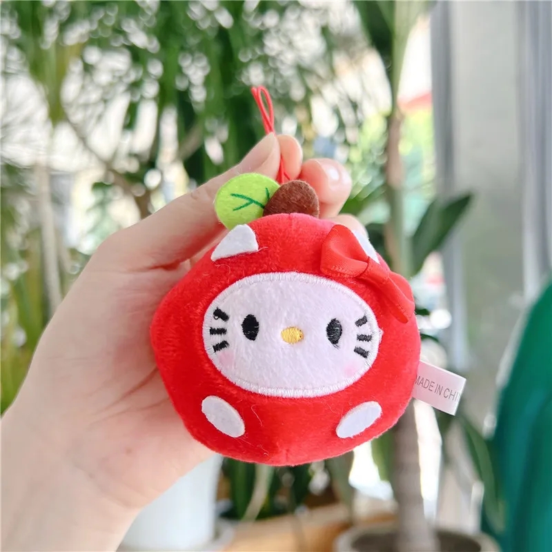 2024 Hot Sale Wholesale Keychain Pendant Little Apple Doll Cat Plush Small Pendant Exquisite Car Bag Key Pendant