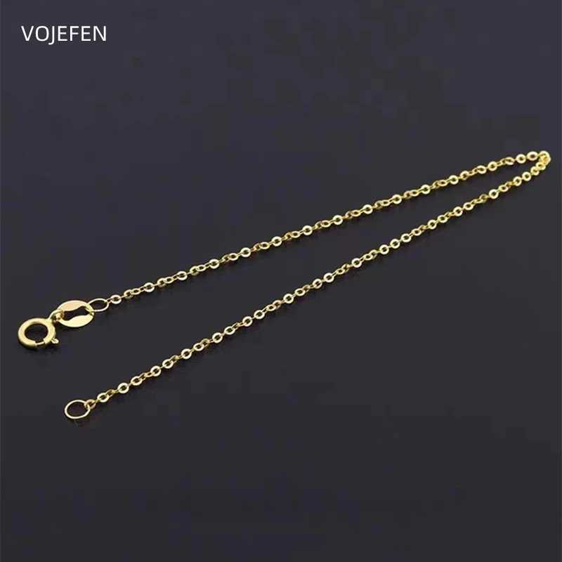 Łańcuch VoJefen Women Luksusowy ręcznie robiony marka biżuterii 18K True Gold New in Mothers and Childrens Girls Bransoletka Moda Q240401