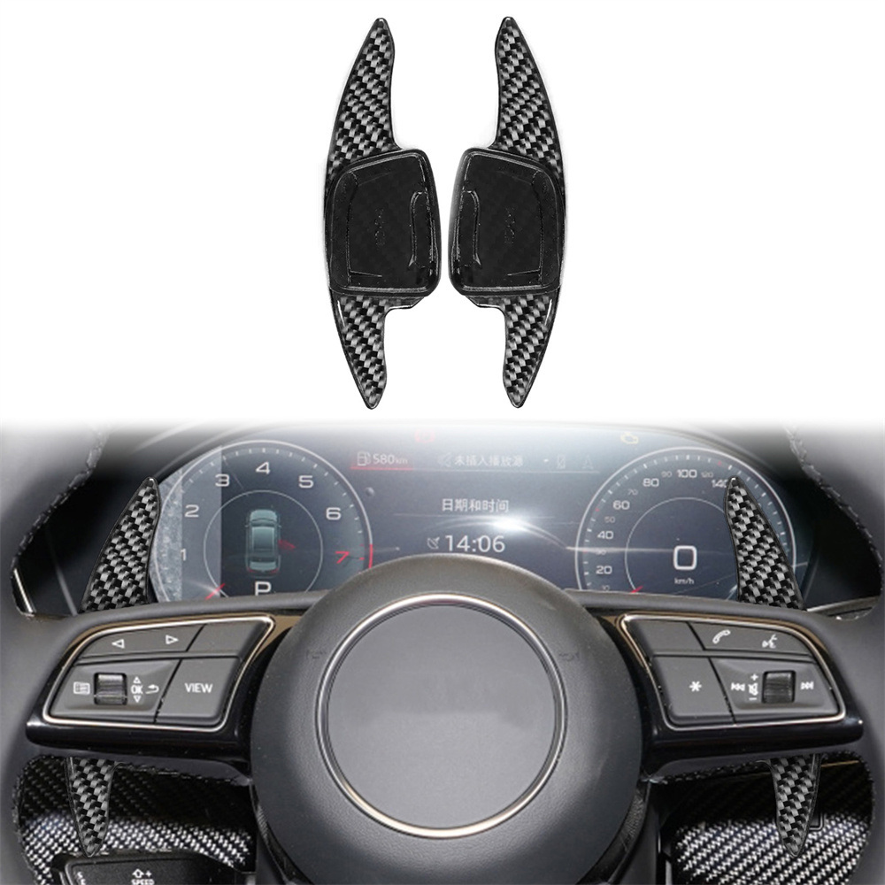 For Audi Carbon Fiber+ABS Steering Wheel Shift Paddle Center Control Modified Accessories Auto Parts For AUDI A3/A4L/A5/A6L/A7/Q3/Q5L/A8/S4
