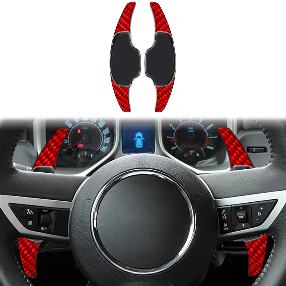 Car Styling Fibra di carbonio + ABS Cambio al volante Paddle Center Control Accessori modificati Chevrolet C amaro 12-15