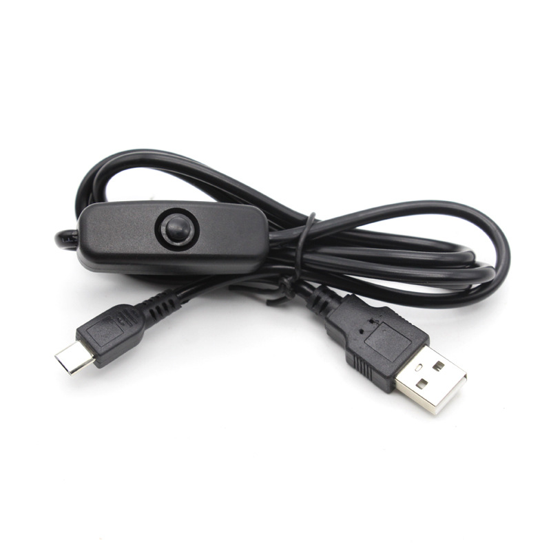 Adaptateur d'alimentation universel USB vers Micro USB, câble de chargement 5V 2,5 a pour Raspberry Pi 3 2 avec interrupteur marche/arrêt pour Android