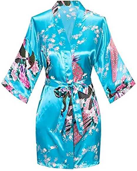 8bb1 Сексуальная пижама атласная шелковая женщина свадьба Бридимайс халат сексуальный крана для припечатки в ванную комнату короткое длинное кимоно ночное платье для одежды для модного платья для модного платья женская 2404101