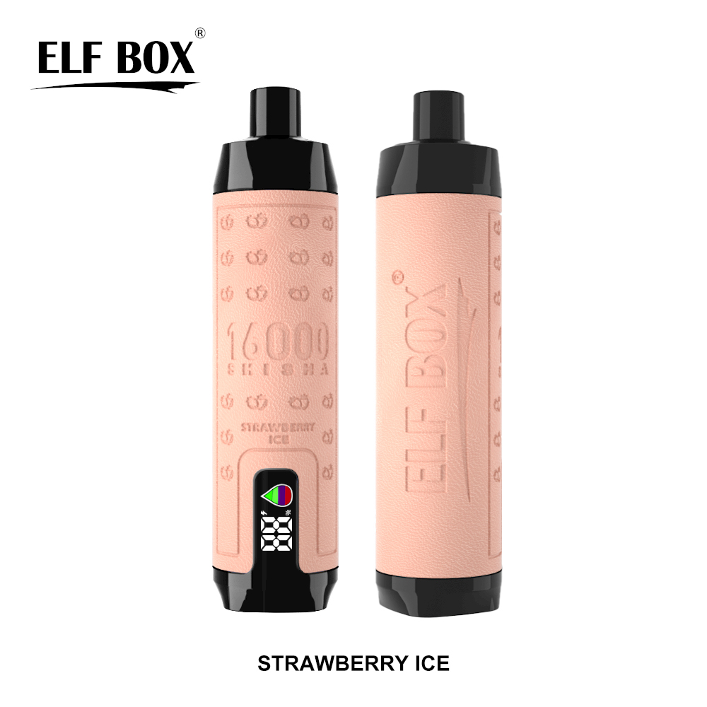 Elf Box Shisha 16000 Puffs avec affichage LED Vape jetable Bobine de maille rechargeable Barre de cigarettes E 0% 2% 3% 5% 12 Saveurs Vaper vs 15000 15k 12000 12k