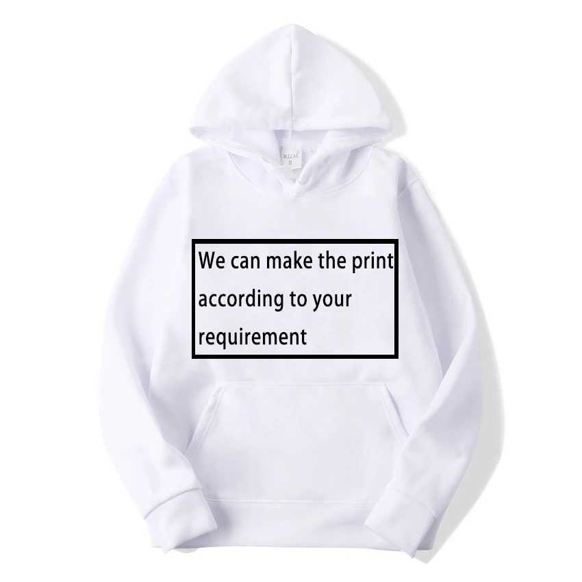 Dames Hoodies Sweatshirts Aangepaste sweatshirt Hoodie Unisex XS S M L XL 2XL 3XL met afbeeldingen om op kleding te printen 240401