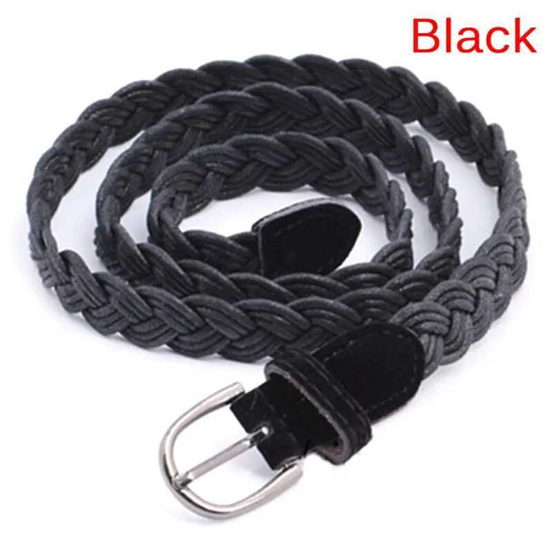 Belts Womens brown white woven belt with hemp rope woven belt Womens clothing belt Q240401