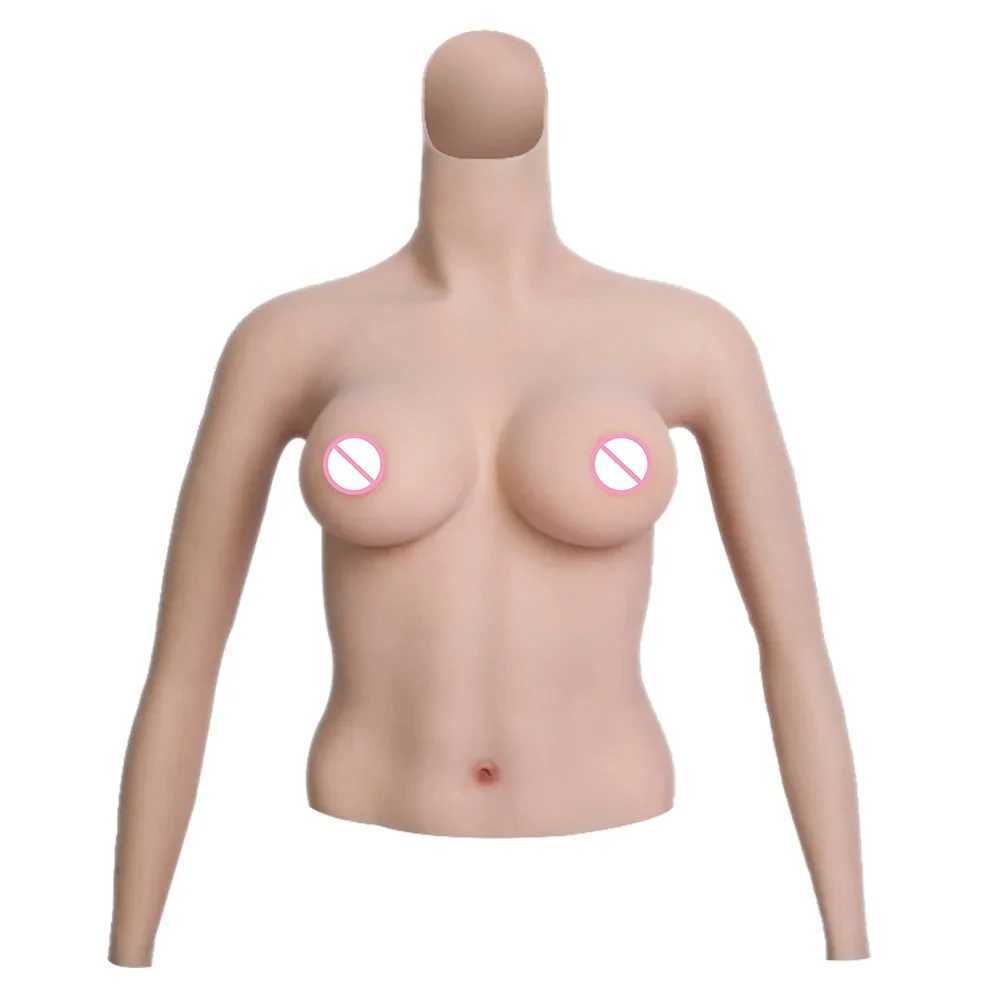 Coussinet de poitrine U-CHARMMORE 4ème génération en silicone pour travesti, demi-corps avec bras, bonnet D, faux seins artificiels, transexuelle 240330