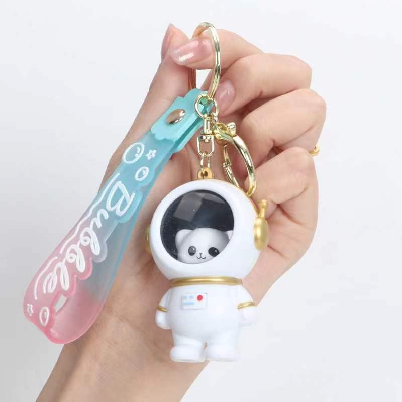 Ciel étoilé romantique, ours en peluche, pendentif veilleuse, porte-clés astronaute lumineux, sac à dos pour couple d'étudiants, pendentif mignon