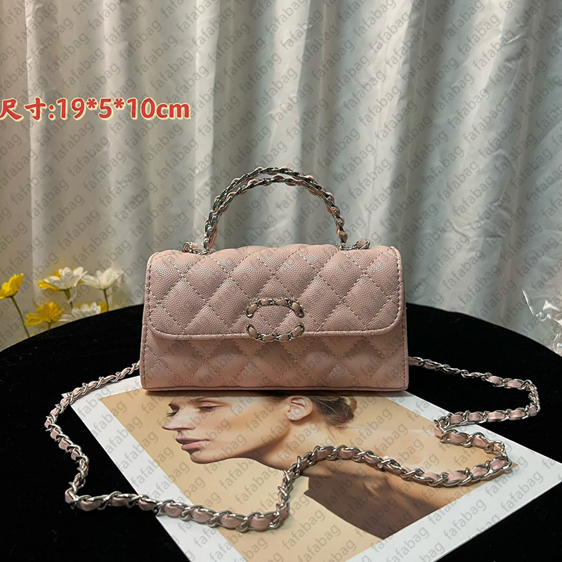 Borse a tracolla in caviale Borse firmate catena a griglia di diamanti Borse da donna Borse a tracolla di marca di moda Borse a portafoglio in pelle Borse da donna Pochette Borsa CF Borse casual