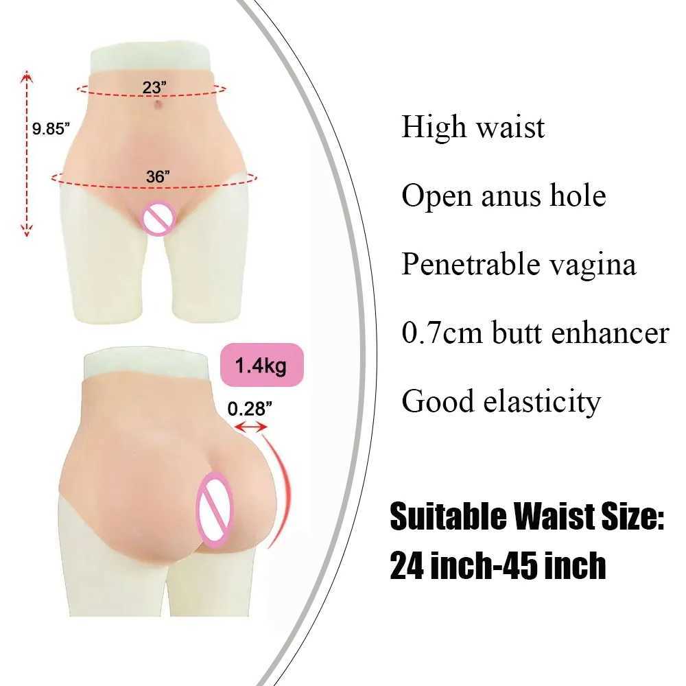 Breast Pad Artificial Silicone Fake Vagina Panties High Waist Butt Lifter Underwear For Cosplay Crossdresser Transgender Shemale Drag Queen 240330