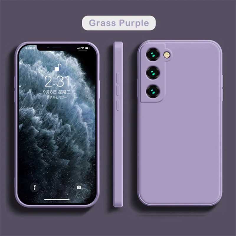 Mobiele telefoon hoesjes Vierkant vloeibaar siliconen hoesje voor Samsung Galaxy A51 A71 4G A42 A52 A72 S21 S22 S22Plus 22Ultra Note 9 10 20 Plus S10 Lite Cover 2442