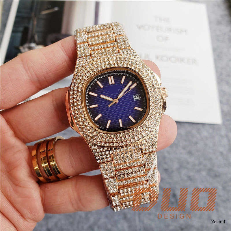 Pass diamond test Luxury Jewelry Watch Moissanite watch Full Diamond VVS 2024 Designer Classic Watch Sapphire mirror High quality Original With box