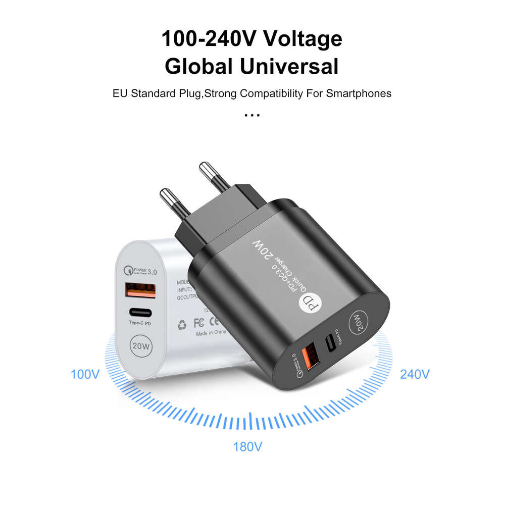 Neues mobiles PD12W-Ladegerät, 5 V, 2,4 A, Typ-C-PD-Ladekopf, britischer Standardadapter