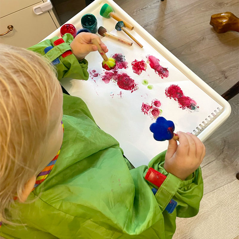 86 st barn toddle svamp stämpel borst kits diy handgjorda konst hantverk kreativitet verktyg dagis barn ritning målning leksaker ddj