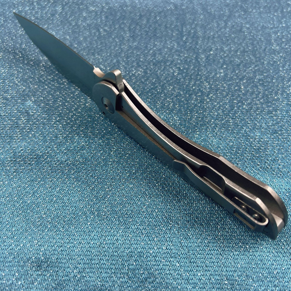 Coltello pieghevole Flipper di alta qualità 7Cr13Mov Satin Tanto Blade CNC in acciaio inossidabile in acciaio inossidabile cuscinetto da campeggio esterno escursioni EDC COLPI