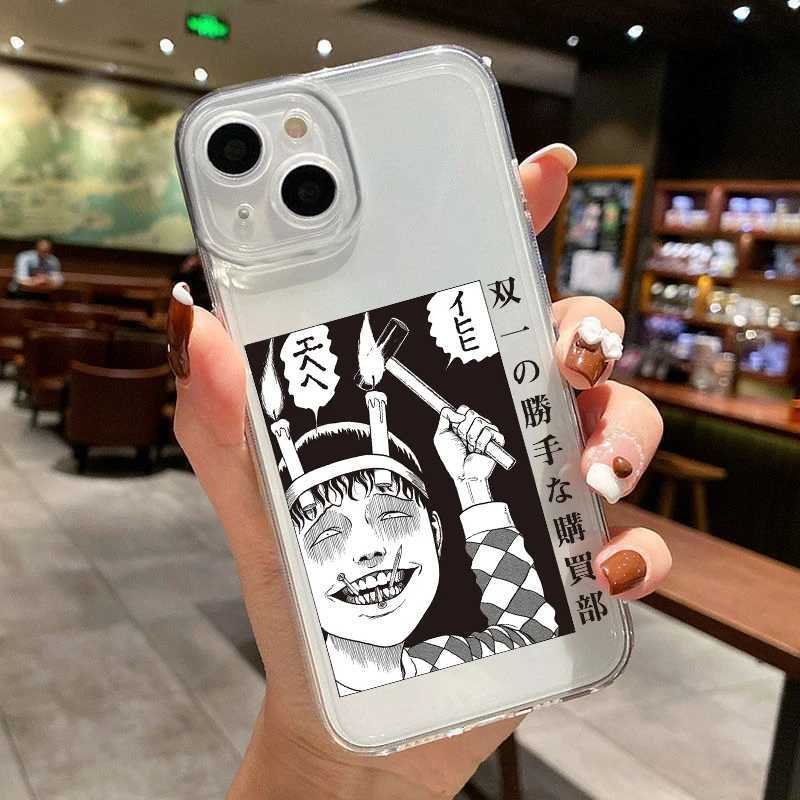 Handyhüllen Junji Ito Collection Tees Horror Cover für iPhone 11 12 13 14 15 Pro Max X XR XS 7 8 Plus Weiche Silikon-TPU-Hülle 2442