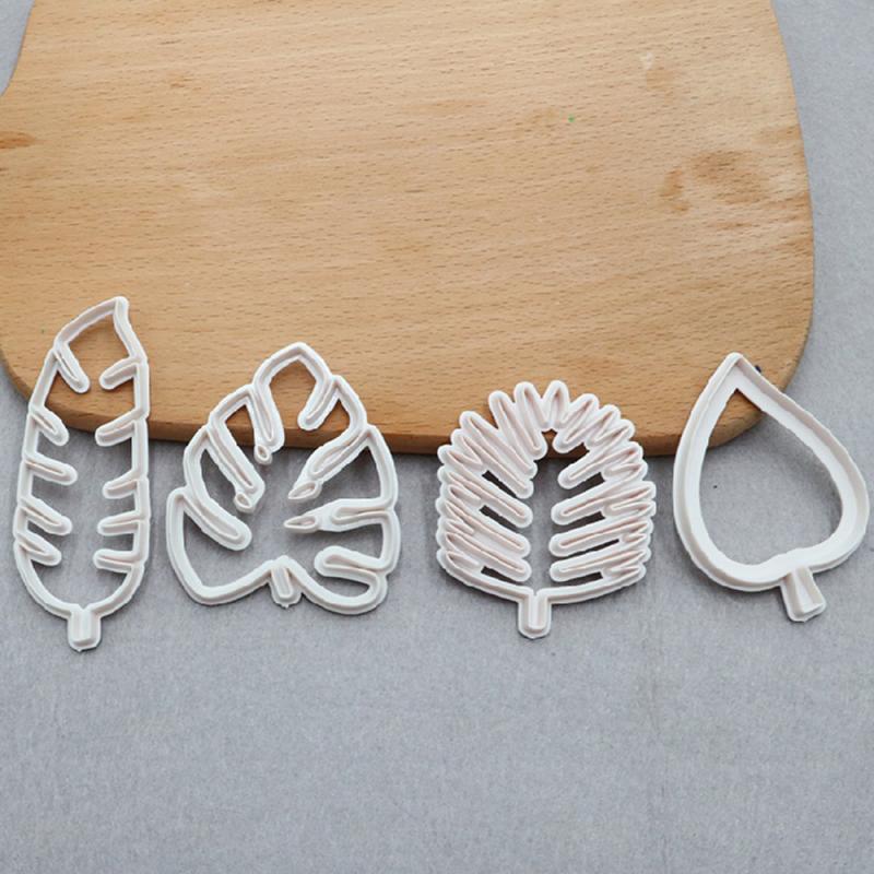 4st Leaf Leaves Jungle Biscuit Cookie Cutter Baking Mold Pastry Decorating Kitchen Tools Fondant Cake Decorating Mold DIY