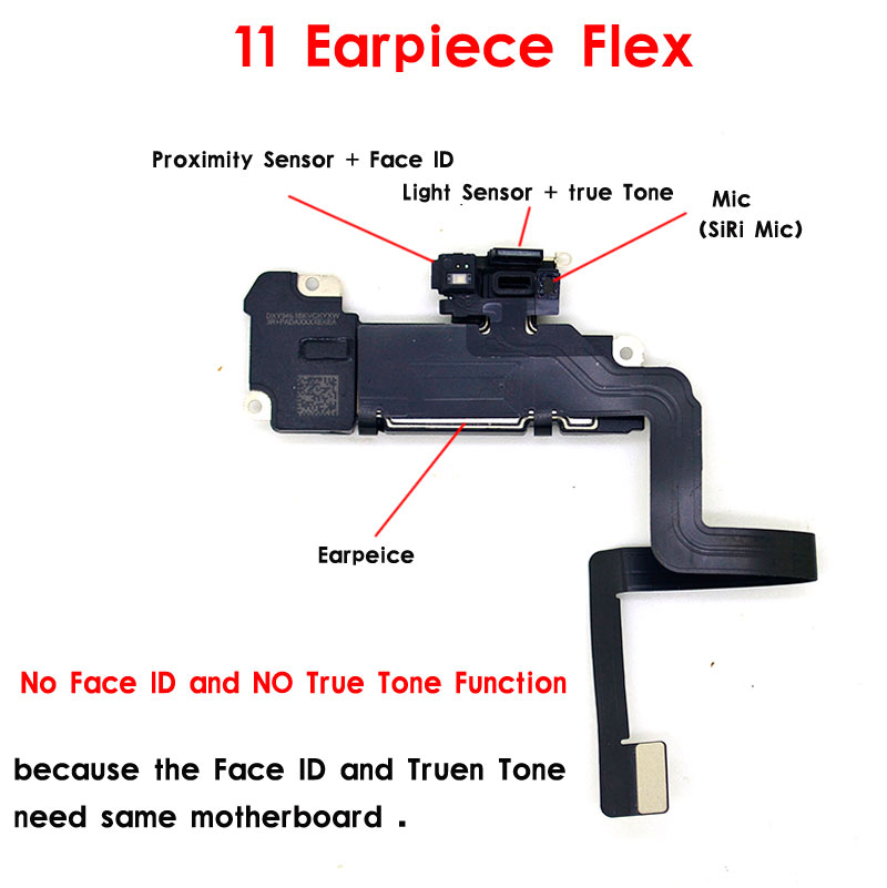 Original ear speaker for IPhone X XR XS Max 11 12 Pro Max Mini Earpiece Flex Cable Proximity Light Sensor NO Face ID Assembly