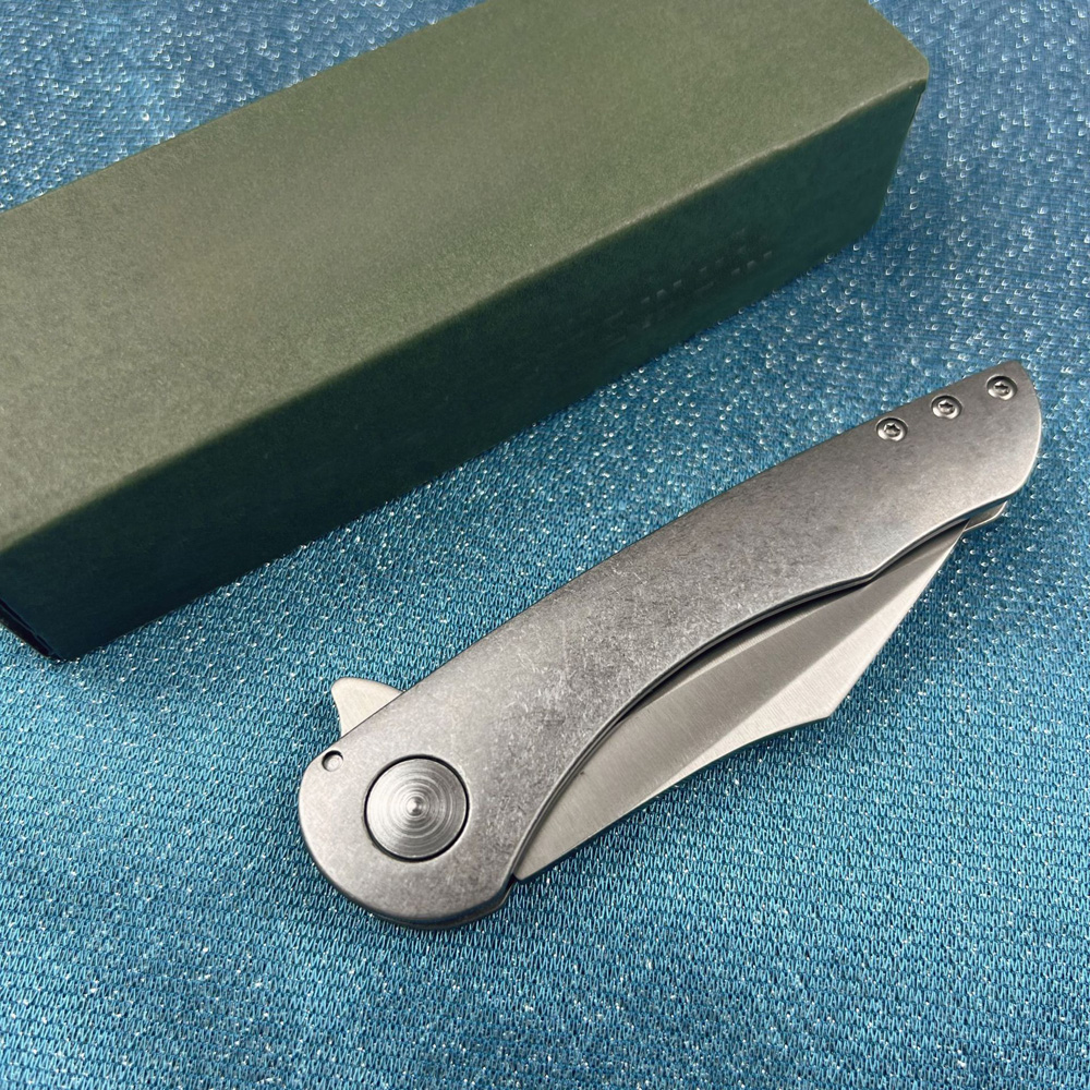 Nowy A6705 Wysokiej jakości noża do składania flipper 7CR13MOV Satin Tanto Blade CNC Stal nierdzewna Łożysko kulkowe Kuche na zewnątrz noży folderów EDC