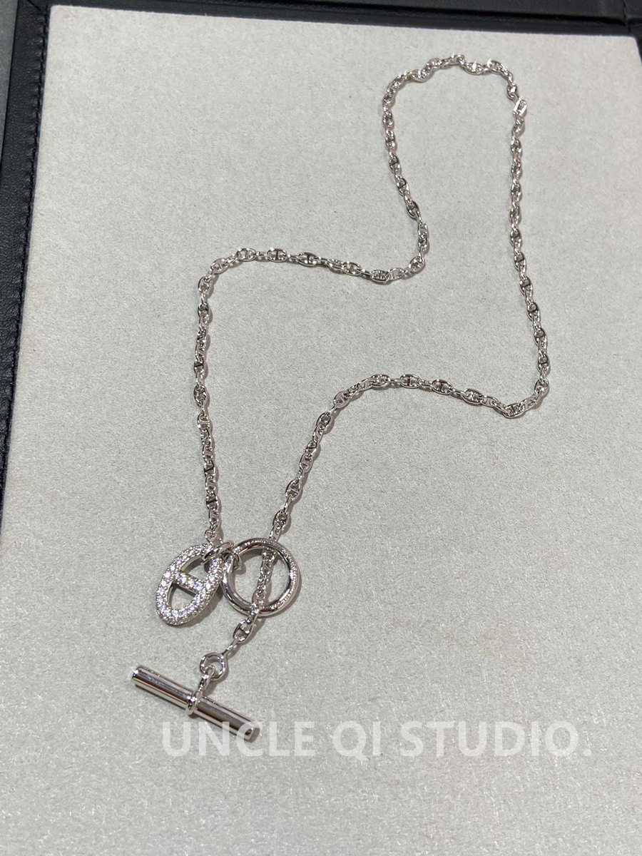 Collier de luxe en cuivre avec breloque en forme de nez de cochon pour femme, avec pendentif entièrement en diamant et logo