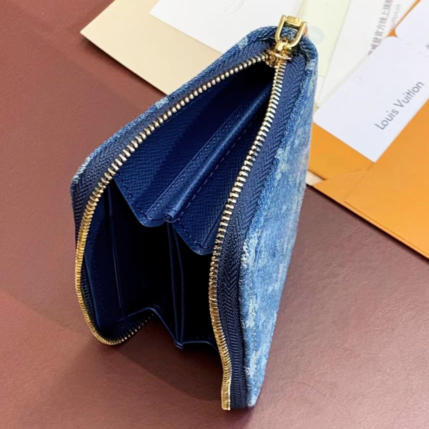 Luxury Denim Wallet Designer Wallet Men's and Women's Zipper Wallet Mini Card Holder Coin Wallet Key Holder Card Holder Wallet Long Wallet with Case Wholesale