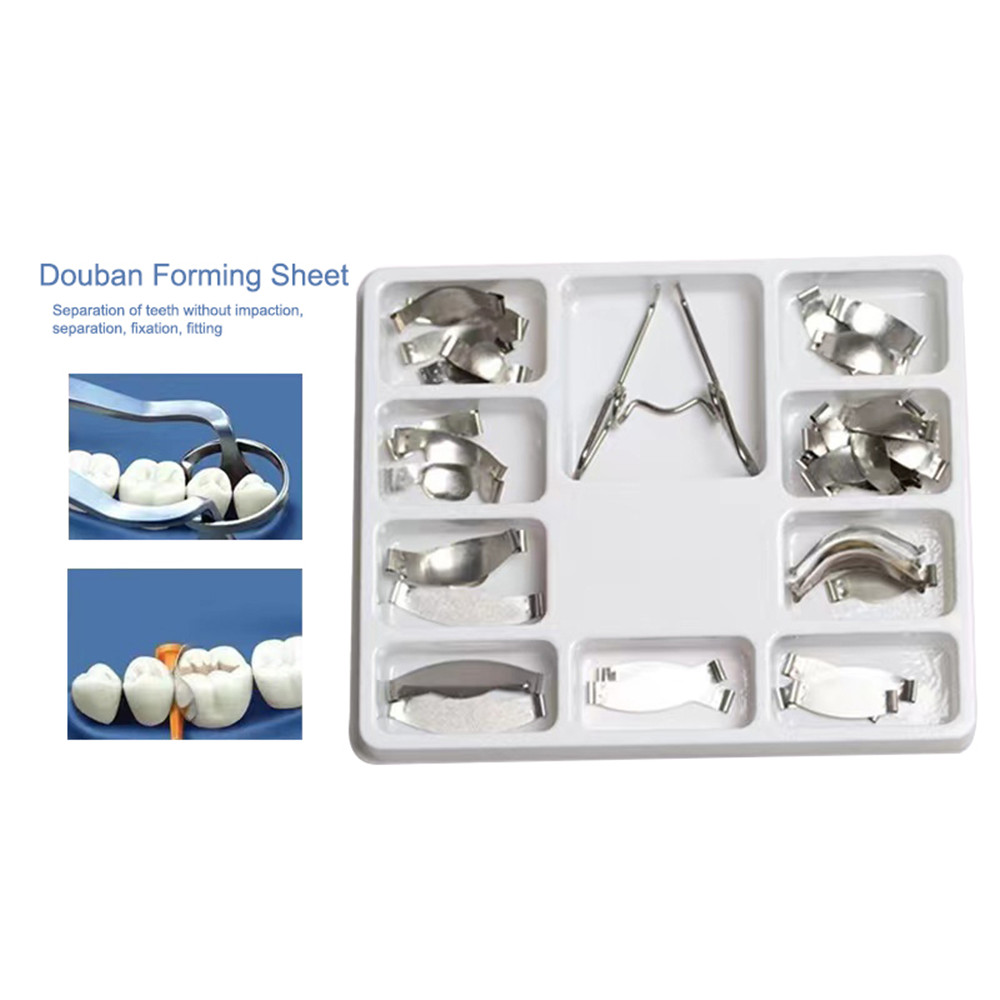 / box Matrice de section dentaire Système contourné Matrix dentaire Kit complet Ring Spring Matrices Clital Matrices Band outils de dentisterie