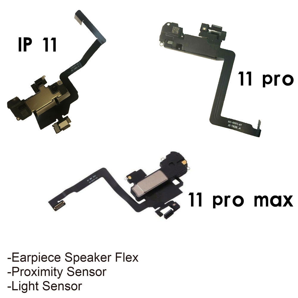 Original ear speaker for IPhone X XR XS Max 11 12 Pro Max Mini Earpiece Flex Cable Proximity Light Sensor NO Face ID Assembly