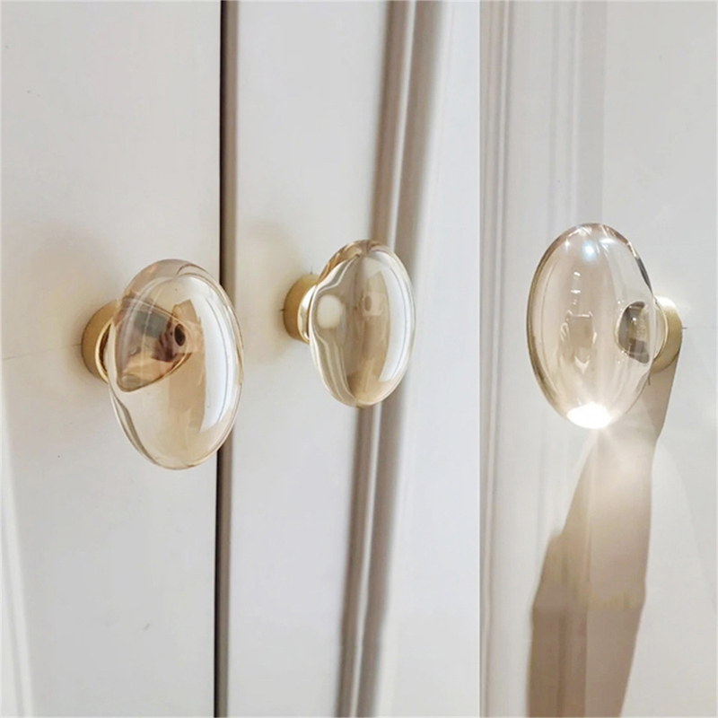 New Crystal Glass Knobs Diamond Shape Design Cupboard Drawer Pull Kitchen Cabinet Door Wardrobe Handles Hardware