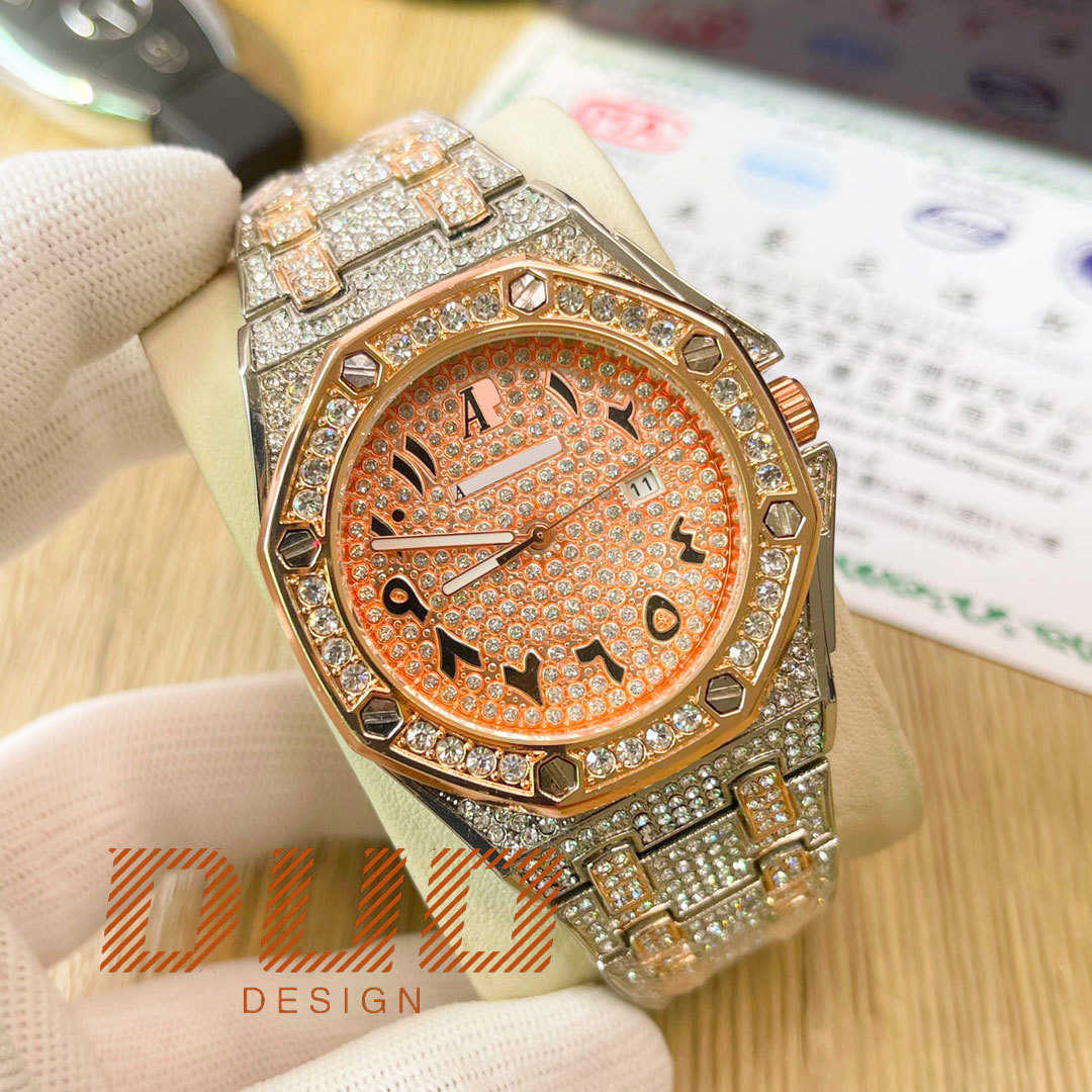 Pass Diamond Test Luxus Schmuckwache Moissanite Uhr Full Diamond VVS Designer Klassische Uhr Keep Hee Heep Real Gread Quality Original mit Box