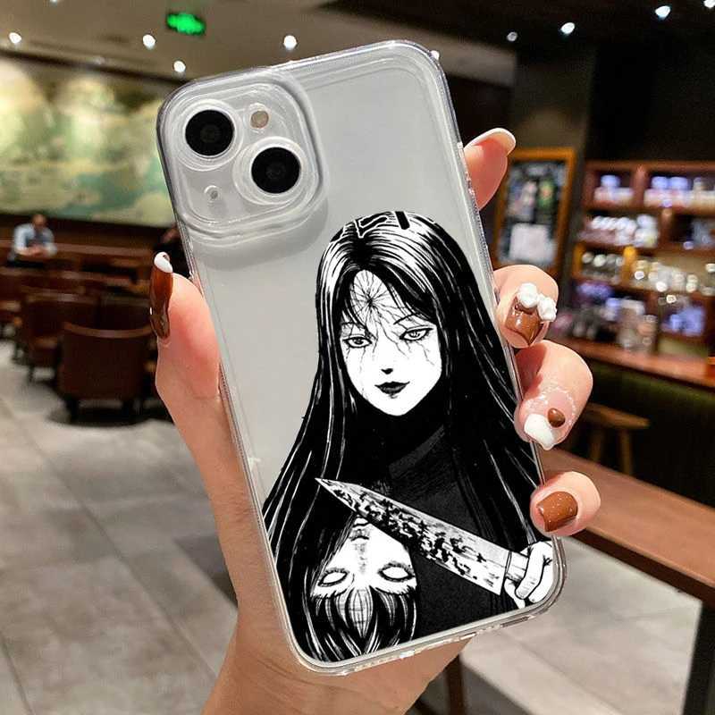 Handyhüllen Junji Ito Collection Tees Horror Cover für iPhone 11 12 13 14 15 Pro Max X XR XS 7 8 Plus Weiche Silikon-TPU-Hülle 2442