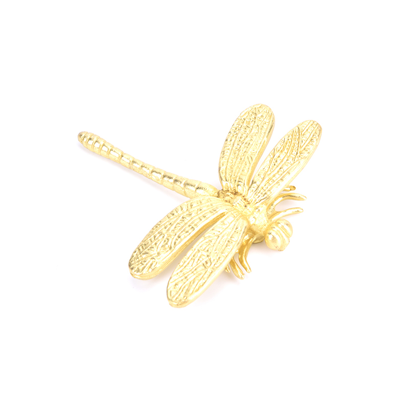 Ручка из латуни Dragonfly Simple Nordic Cabinet Gold Pure Медный ящик для дверного ящика