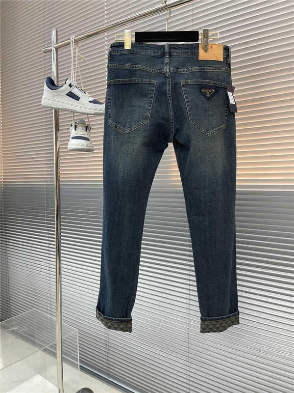Jeans pour hommes Designer Prapra Nouvelle lettre imprimée Pantalons décontractés P Family Triangle Label 58WU