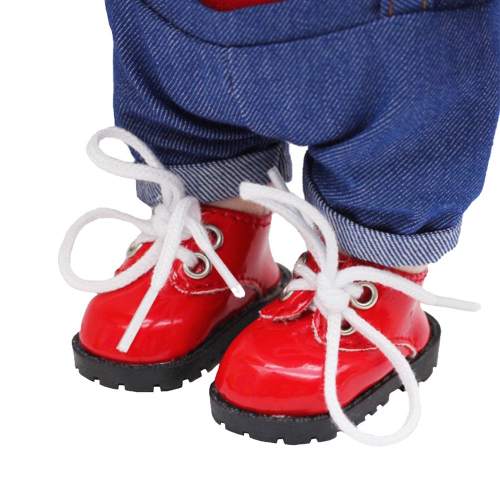 1/6 muñeca zapatos de cuero brillante para 15-20 cm Mini ropa de ropa para muñecas para niñas accesorios de prostitutas hechas a mano