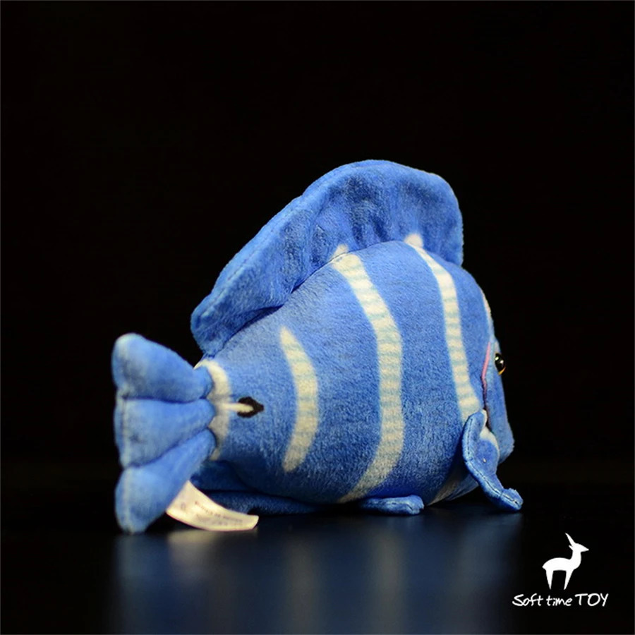 Azul Tang Surgeonfish Anime Bonito Plushie Lancet Peixe Brinquedos de Pelúcia Animais Lifelike Simulação Boneca Recheada Brinquedo Kawai 240325