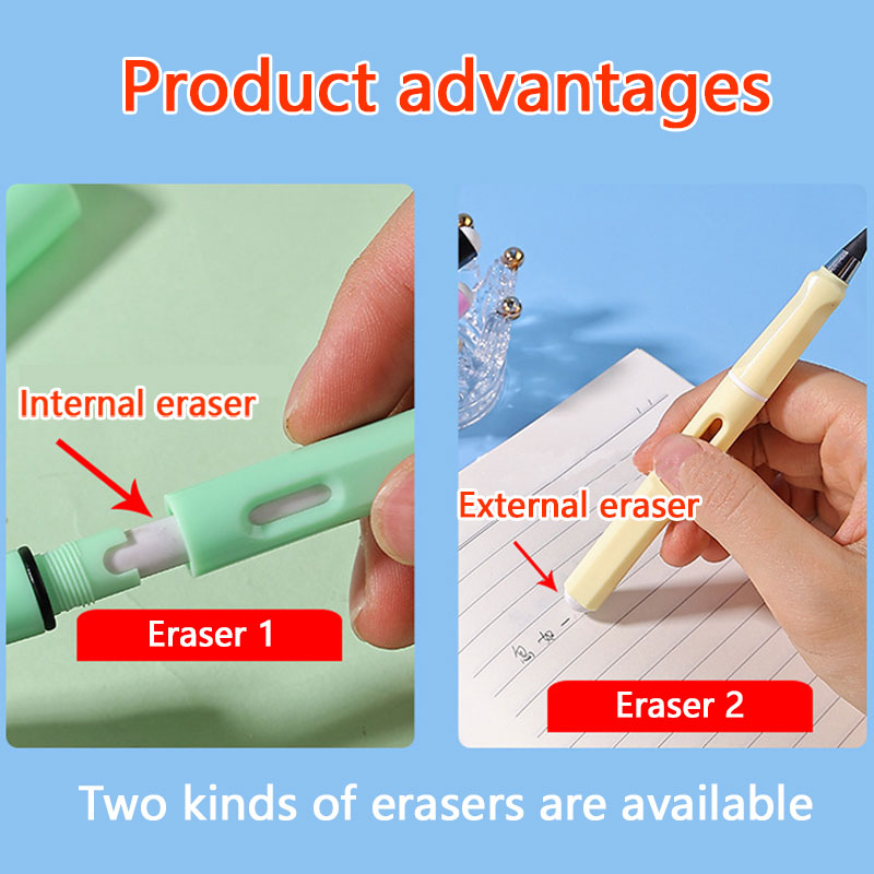 eteral Pencil Double Eraser Pencils Art Sketch Painting Design Tools School Supplies School Stationery Gifts