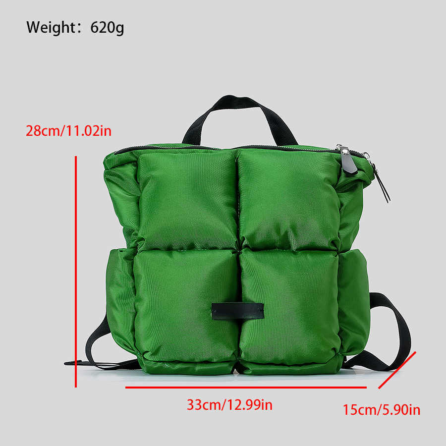 Un sac à dos à carreaux en toile de niche avec un sac à main en coton remplissant élégant et minimaliste et un sac à dos de voyage en plein air de grande capacité 240402