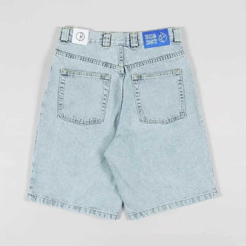 Shorts masculinos moda americana coringa verão denim shorts homens y2k nova rua popular retro punk calças casuais neutro reto solto jeansl2404