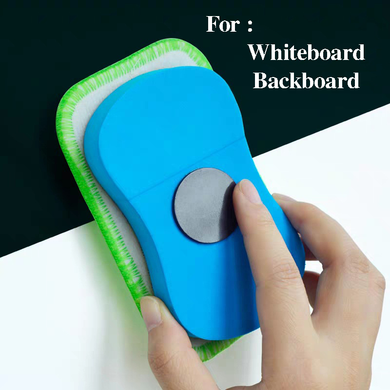 Blackboard Eraser Blancard Blanc Dry Eraser Magnetic Sponge Flannelle Avible Lavable