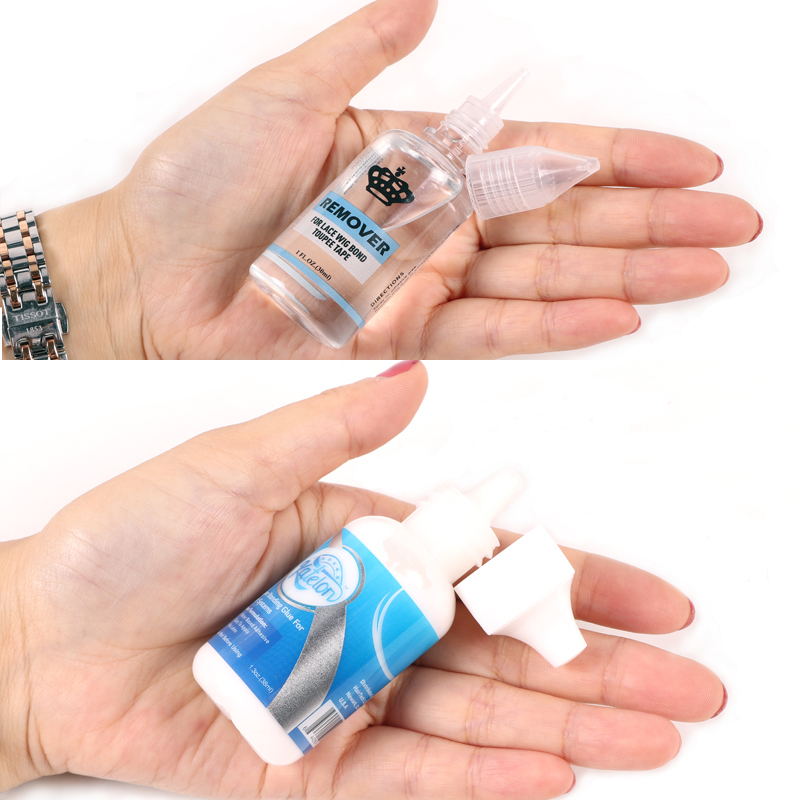 Perücken -Kleber -Kit mit allem 38 ml extra Hold Super Lace Perückenkleber mit Remover 30 ml für vorder