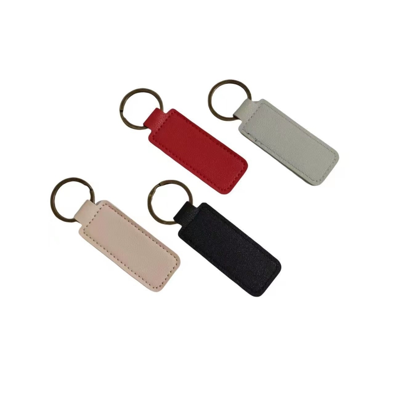 PU Leather Key Ring Simple Business Car Key Accessories Leather Diy Key Ring