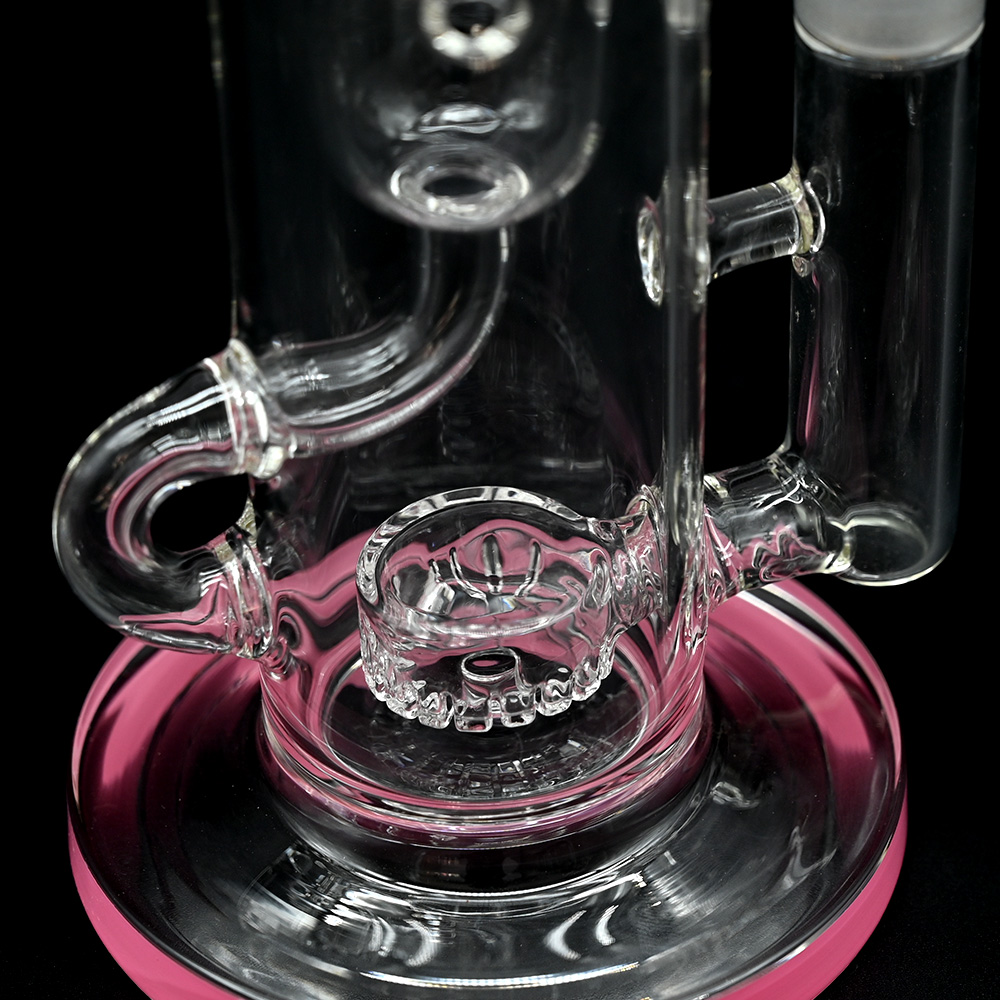 Percolateur en verre Bong, plates-formes de tampons de verre recycler avec banger en quartz, tuyaux en verre de percolateur de couleur, tuyaux d'eau en verre borosilicate, accessoires fumeurs, lisse de hippies