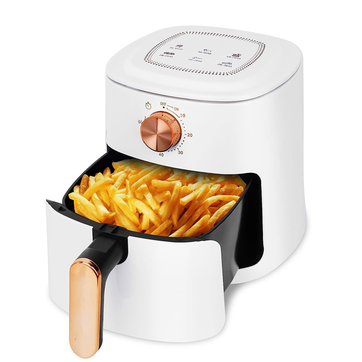 4L large capacity stainless steel intelligent air fryer, intelligent smoke-free electric fryer, can meet the needs of various food preparations, and is fast, safe