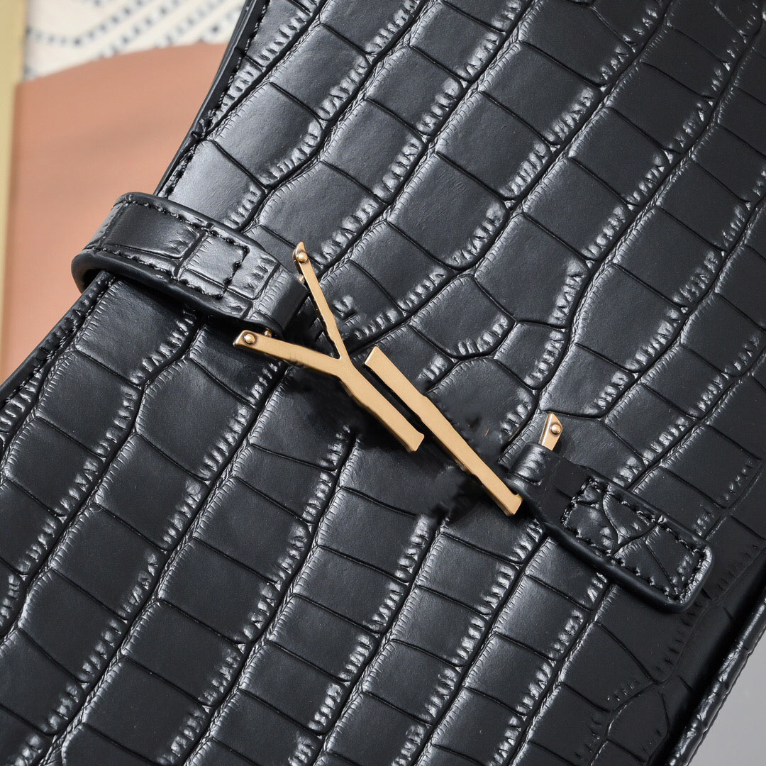 Designer Bag Yslbags Le5A7 Hobo Crocodile Pattern Embossing Luxury Handbag Bag Underarm Bag High Quality For Womensmen Tote Crossbody Bag Shoulder Tote Genuine