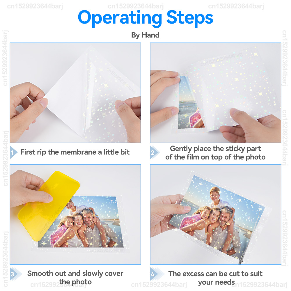 Waterproof 10 Sheets Cold Laminating Flim A4 Broken Glass Shiny Dots Stars Paper Flim DIY Package Card Photo Holographic Film