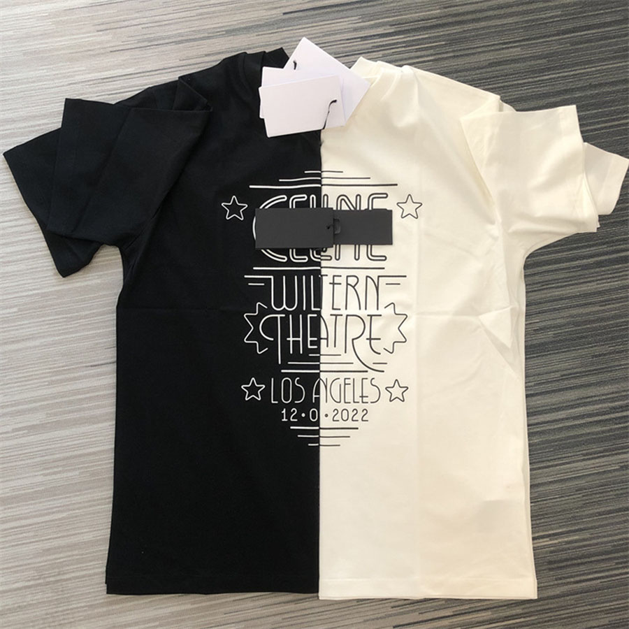 Camiseta feminina designer camisas high street carta impressão respirável camisa unissex