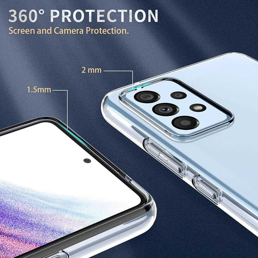 Handyhüllen Kristallklare Silikonhülle für Samsung Galaxy A73 A53 A33 A23 A13 Ultradünne weiche transparente TPU-Abdeckung Stoßfest 2442